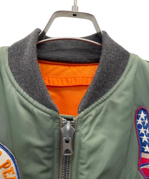U.S.AIR FORCE（ユーエスエアフォース）U.S.AIR FORCE (ユーエスエアフォース) PEANUTS (ピーナッツ) MA-1ジャケット グリーン サイズ:Mの古着・服飾アイテム