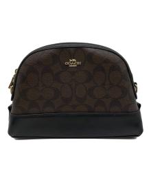 COACH（コーチ）の古着「ショルダーバッグ シグネチャー」｜ブラウン×ブラック