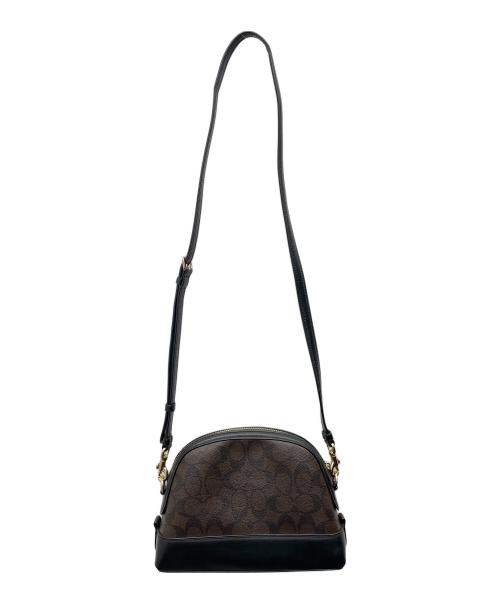 COACH（コーチ）COACH (コーチ) ショルダーバッグ シグネチャー ブラウン×ブラックの古着・服飾アイテム