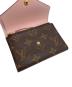中古・古着 LOUIS VUITTON (ルイ ヴィトン) ポルトフォイユ ヴィクトリーヌ ブラウン×ピンク：50000円