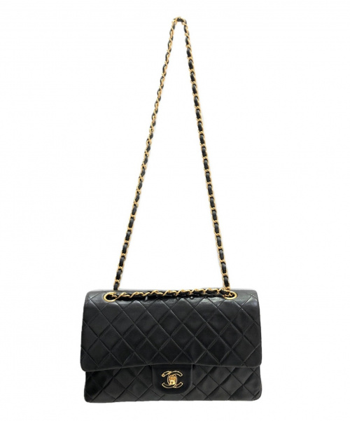CHANEL（シャネル）CHANEL (シャネル) ダブルフラップマトラッセ ブラック サイズ:25 ラムスキンの古着・服飾アイテム