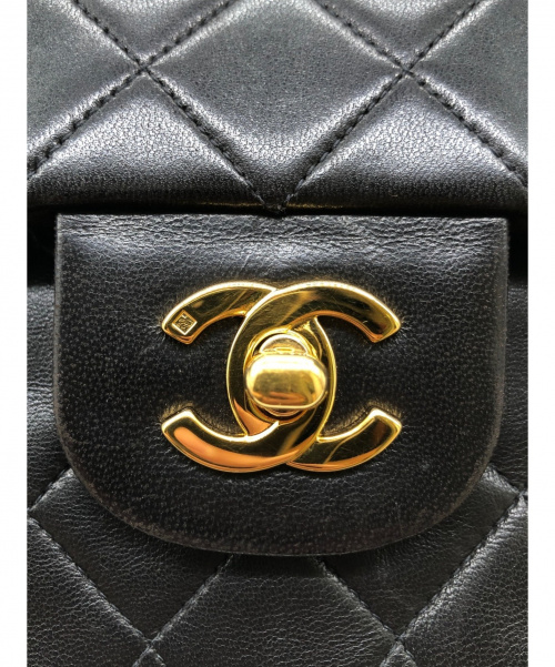 CHANEL（シャネル）CHANEL (シャネル) ダブルフラップマトラッセ ブラック サイズ:25 ラムスキンの古着・服飾アイテム