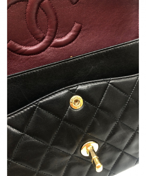 CHANEL（シャネル）CHANEL (シャネル) ダブルフラップマトラッセ ブラック サイズ:25 ラムスキンの古着・服飾アイテム