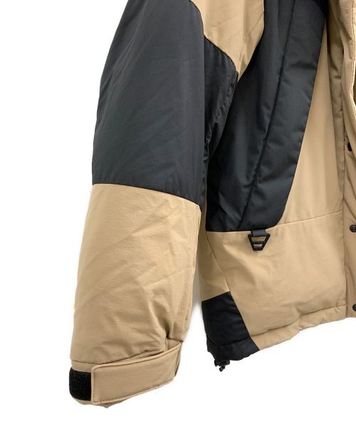 FIRST DOWN（ファーストダウン）FIRST DOWN (ファーストダウン) パネルショートダウンジャケット ブラウン×ブラック サイズ:Mの古着・服飾アイテム