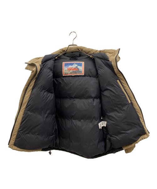 FIRST DOWN（ファーストダウン）FIRST DOWN (ファーストダウン) パネルショートダウンジャケット ブラウン×ブラック サイズ:Mの古着・服飾アイテム