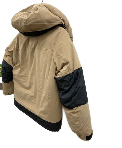 FIRST DOWN（ファーストダウン）FIRST DOWN (ファーストダウン) パネルショートダウンジャケット ブラウン×ブラック サイズ:Mの古着・服飾アイテム