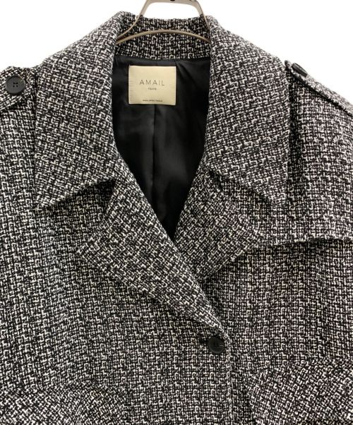 AMAIL（アマイル）AMAIL (アマイル) AMAIL　ダブルジャケット ホワイト×ブラック サイズ:FREE 未使用品の古着・服飾アイテム