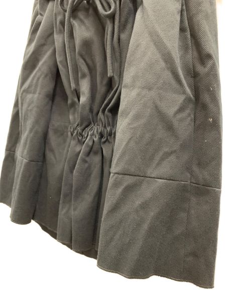 DRAWER（ドゥロワー）Drawer (ドゥロワー) コットンツイルギャザースカート ブラック サイズ:Sの古着・服飾アイテム
