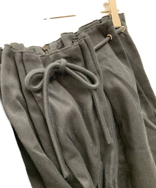 DRAWER（ドゥロワー）Drawer (ドゥロワー) コットンツイルギャザースカート ブラック サイズ:Sの古着・服飾アイテム