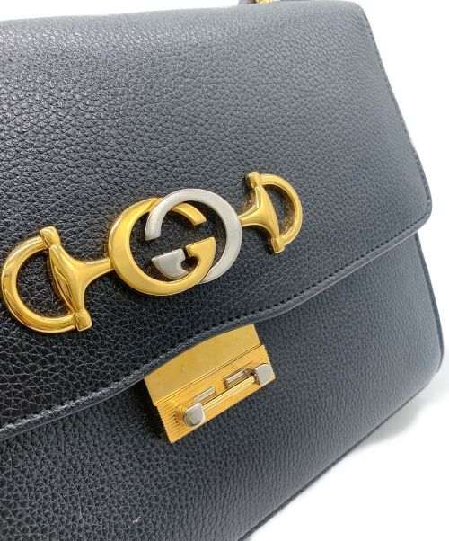 GUCCI（グッチ）GUCCI (グッチ) ショルダーバッグ ブラックの古着・服飾アイテム