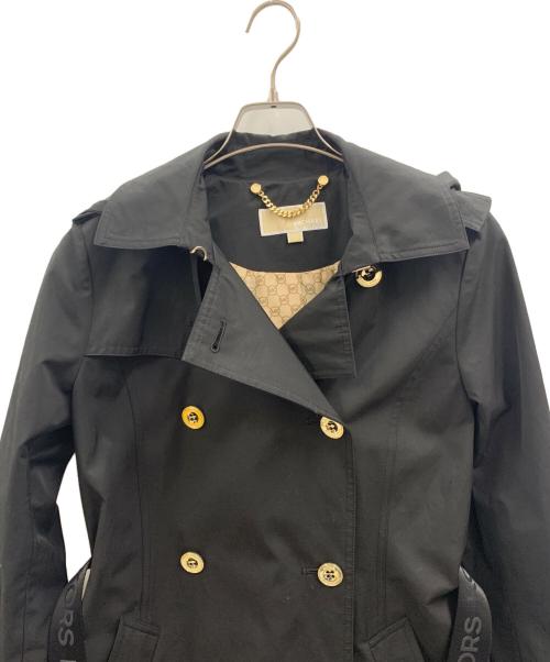 MICHAEL KORS（マイケル・コース）MICHAEL KORS (マイケル・コース) ロゴベルトトレンチコート ブラック サイズ:ｓの古着・服飾アイテム