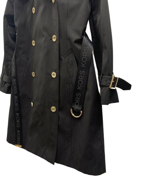 MICHAEL KORS（マイケル・コース）MICHAEL KORS (マイケル・コース) ロゴベルトトレンチコート ブラック サイズ:ｓの古着・服飾アイテム