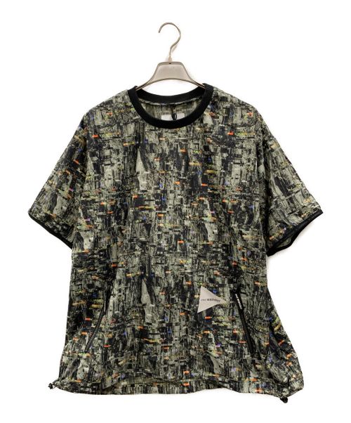 and wander（アンドワンダー）and wander (アンドワンダー) パーテックスプリンテッドウィンドティー グリーン サイズ:XL 未使用品の古着・服飾アイテム