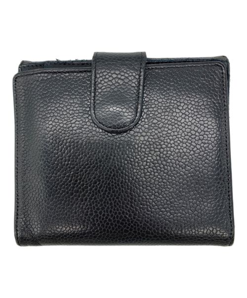 CHANEL（シャネル）CHANEL (シャネル) CHANEL　ココマーク　2つ折り財布 ブラックの古着・服飾アイテム