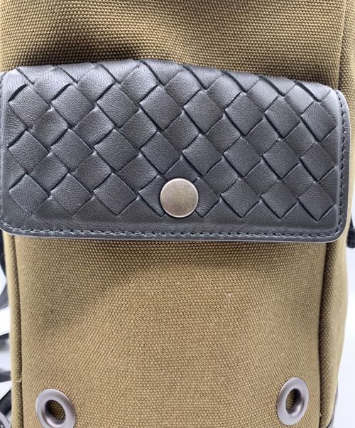 BOTTEGA VENETA（ボッテガベネタ）BOTTEGA VENETA (ボッテガベネタ) BOTTEGA VENETA　リュック グリーン×ブラックの古着・服飾アイテム