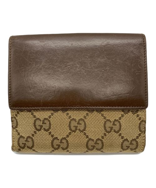 GUCCI（グッチ）GUCCI (グッチ) GUCCI　2つ折り財布 ブラウンの古着・服飾アイテム
