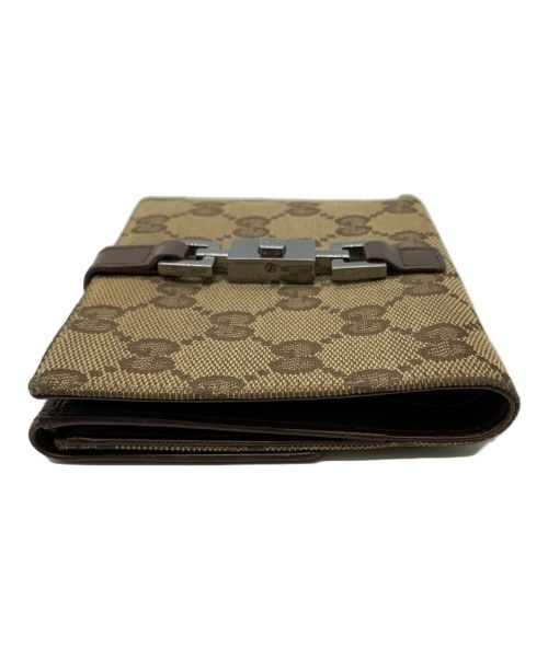 GUCCI（グッチ）GUCCI (グッチ) GUCCI　2つ折り財布 ブラウンの古着・服飾アイテム