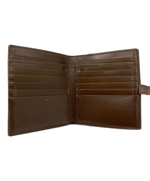 GUCCI（グッチ）GUCCI (グッチ) GUCCI　2つ折り財布 ブラウンの古着・服飾アイテム