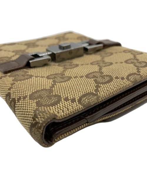 GUCCI（グッチ）GUCCI (グッチ) GUCCI　2つ折り財布 ブラウンの古着・服飾アイテム