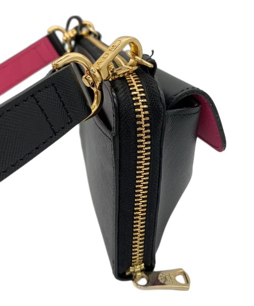 A.D.M.J.（エーディーエムジェイ）A.D.M.J. (エーディーエムジェイ) ショルダーバッグ ブラック×ピンクの古着・服飾アイテム