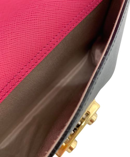 A.D.M.J.（エーディーエムジェイ）A.D.M.J. (エーディーエムジェイ) ショルダーバッグ ブラック×ピンクの古着・服飾アイテム