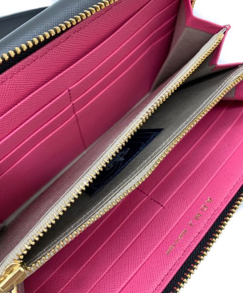 A.D.M.J.（エーディーエムジェイ）A.D.M.J. (エーディーエムジェイ) ショルダーバッグ ブラック×ピンクの古着・服飾アイテム