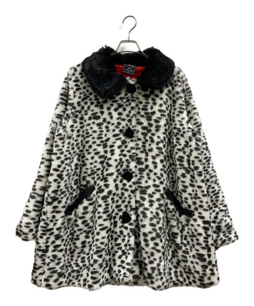 LAZY OAF（レイジー・オーフ）LAZY OAF (レイジー・オーフ) LAZY OAF　フェイクファーコート ホワイト×ブラック サイズ:Mの古着・服飾アイテム
