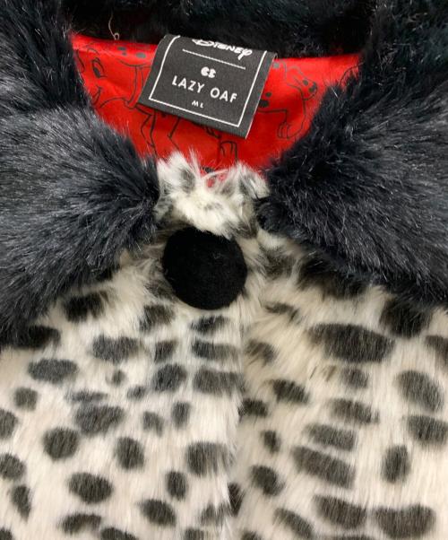 LAZY OAF（レイジー・オーフ）LAZY OAF (レイジー・オーフ) LAZY OAF　フェイクファーコート ホワイト×ブラック サイズ:Mの古着・服飾アイテム