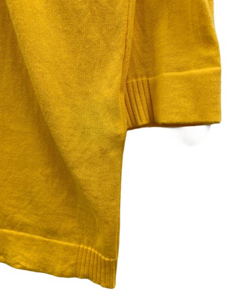 V::loom（ヴイルーム）V::loom (ヴイルーム) V::loom ハイゲージフィラメントコットン3/4スリーブクルーネックニット イエロー サイズ:Mの古着・服飾アイテム