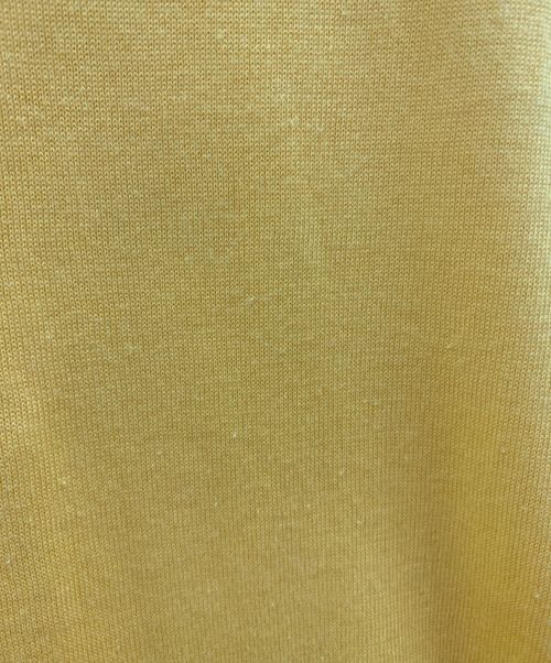 V::loom（ヴイルーム）V::loom (ヴイルーム) V::loom ハイゲージフィラメントコットン3/4スリーブクルーネックニット イエロー サイズ:Mの古着・服飾アイテム