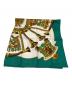 HERMES (エルメス) スカーフ グリーン×ゴールド：12000円