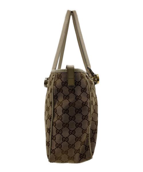 GUCCI（グッチ）GUCCI (グッチ) GGツインズトートバッグ ベージュの古着・服飾アイテム
