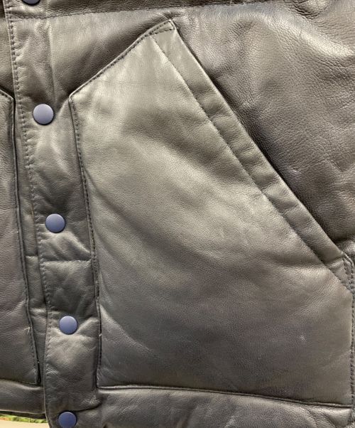 Irie Life（アイリーライフ）IRIE LIFE (アイリーライフ) IRIE LIFE ラムレザーダウンベスト ブラック サイズ:Lの古着・服飾アイテム