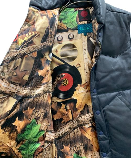 Irie Life（アイリーライフ）IRIE LIFE (アイリーライフ) IRIE LIFE ラムレザーダウンベスト ブラック サイズ:Lの古着・服飾アイテム