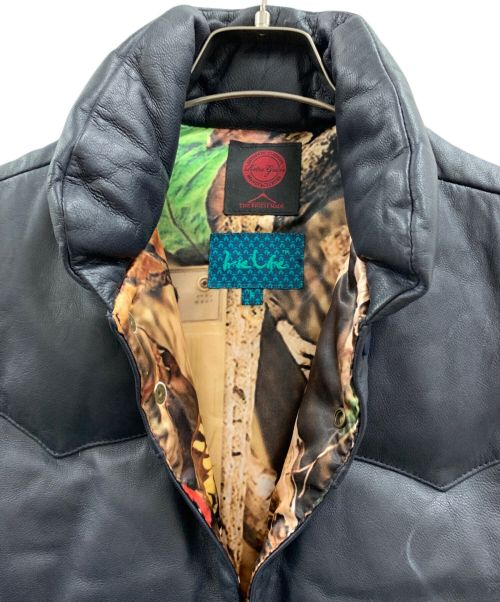 Irie Life（アイリーライフ）IRIE LIFE (アイリーライフ) IRIE LIFE ラムレザーダウンベスト ブラック サイズ:Lの古着・服飾アイテム