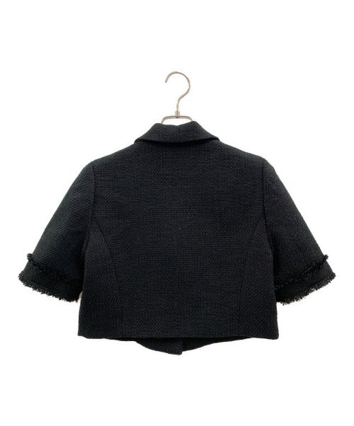 eimy istoire（エイミーイストワール）eimy istoire (エイミーイストワール) eimy istoire カラーツイードクロップドジャケット ブラック サイズ:Mの古着・服飾アイテム