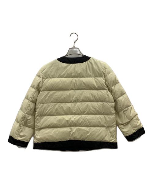 MIU MIU（ミュウミュウ）MIU MIU (ミュウミュウ) MIU MIU ダウンジャケット ベージュ×ブラック サイズ:42の古着・服飾アイテム