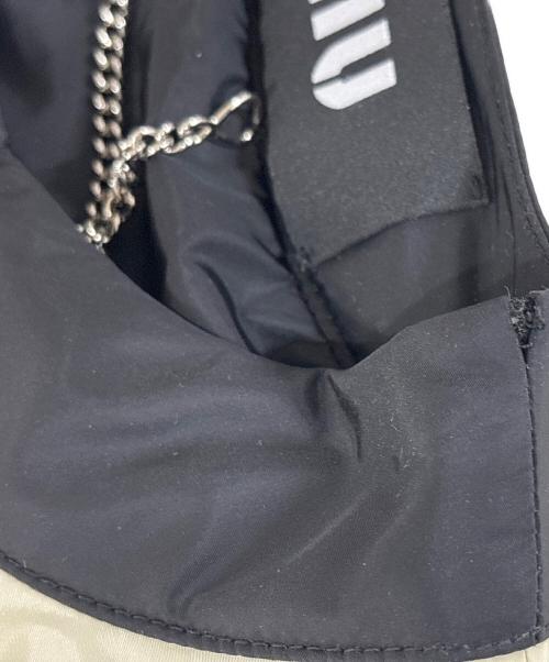 MIU MIU（ミュウミュウ）MIU MIU (ミュウミュウ) MIU MIU ダウンジャケット ベージュ×ブラック サイズ:42の古着・服飾アイテム