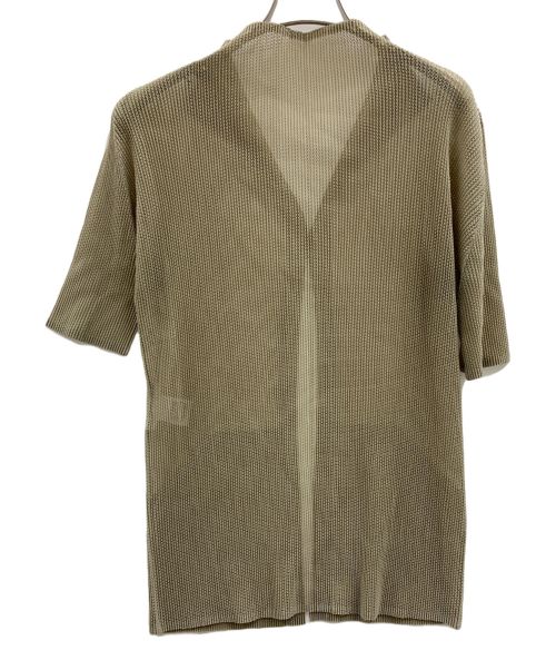 PLEATS PLEASE（プリーツプリーズ）PLEATS PLEASE (プリーツプリーズ) PLEATS PLEASE（プリーツプリーズ）シアーカディガン ベージュ サイズ:3の古着・服飾アイテム