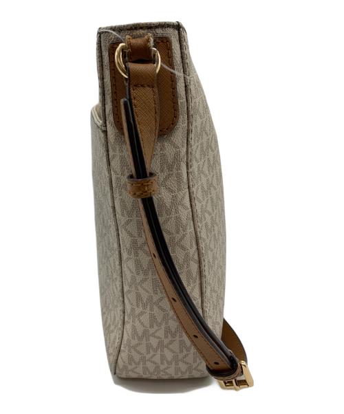 MICHAEL KORS（マイケル・コース）MICHAEL KORS (マイケルコース) MICHAEL KORS　ショルダーバッグ アイボリー×ブラウンの古着・服飾アイテム