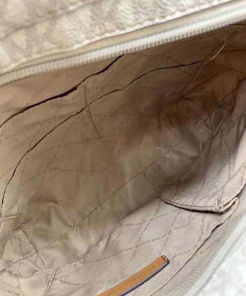 MICHAEL KORS（マイケル・コース）MICHAEL KORS (マイケルコース) MICHAEL KORS　ショルダーバッグ アイボリー×ブラウンの古着・服飾アイテム
