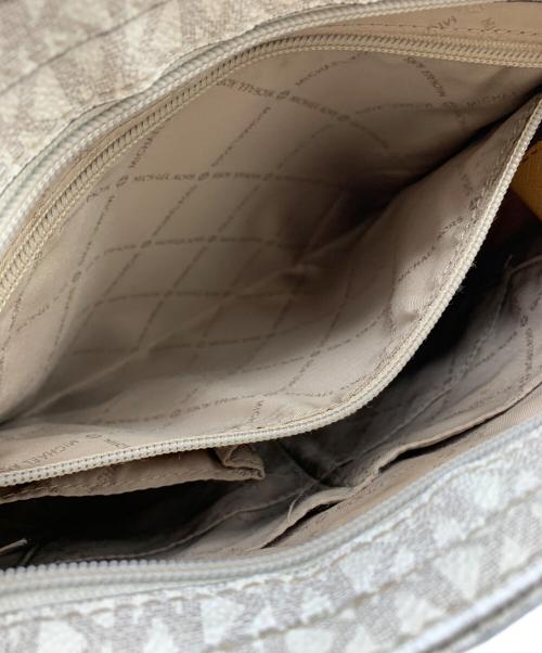 MICHAEL KORS（マイケル・コース）MICHAEL KORS (マイケルコース) MICHAEL KORS　ショルダーバッグ アイボリー×ブラウンの古着・服飾アイテム