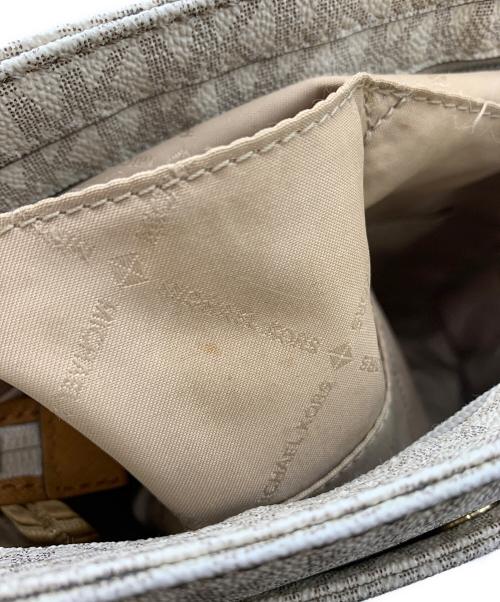 MICHAEL KORS（マイケル・コース）MICHAEL KORS (マイケルコース) MICHAEL KORS　ショルダーバッグ アイボリー×ブラウンの古着・服飾アイテム