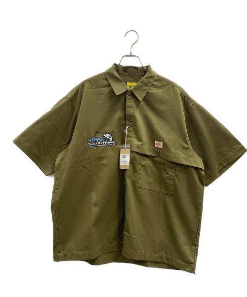 COWDEN（カウデン）COWDEN (カウデン) 9090 (9090) COWDEN　9090　フィッシングシャツ オリーブ サイズ:Lの古着・服飾アイテム