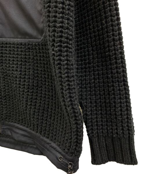 DIESEL（ディーゼル）DIESEL (ディーゼル) フーデッドニットジャケット ブラック サイズ:Sの古着・服飾アイテム