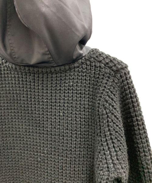 DIESEL（ディーゼル）DIESEL (ディーゼル) フーデッドニットジャケット ブラック サイズ:Sの古着・服飾アイテム