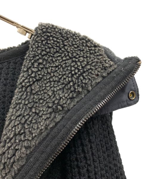 DIESEL（ディーゼル）DIESEL (ディーゼル) フーデッドニットジャケット ブラック サイズ:Sの古着・服飾アイテム