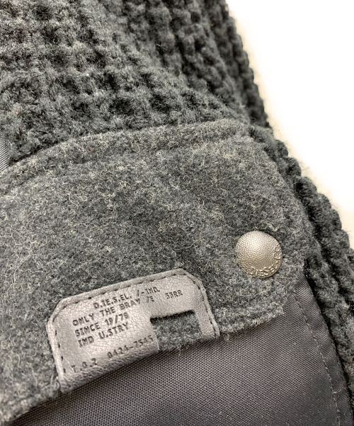 DIESEL（ディーゼル）DIESEL (ディーゼル) フーデッドニットジャケット ブラック サイズ:Sの古着・服飾アイテム