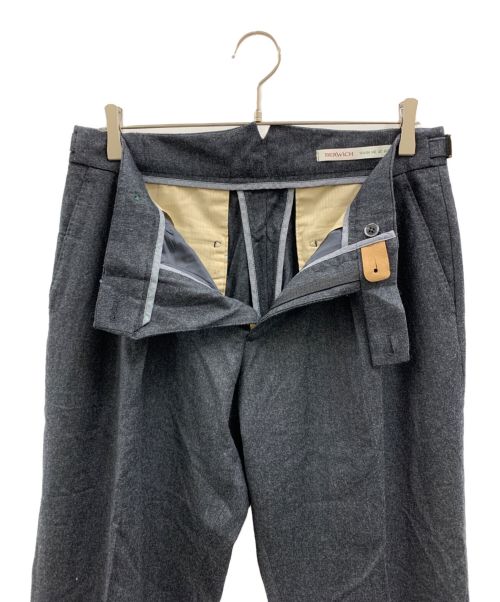 BERWICH（ベルウィッチ）BERWICH (ベルウィッチ) ウールサキソニー2インプリーツクロップドパンツ グレー サイズ:46(84ｃｍ)の古着・服飾アイテム