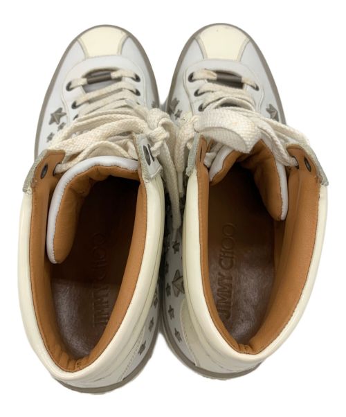 JIMMY CHOO（ジミーチュウ）JIMMY CHOO (ジミーチュウ) JIMMY CHOO（ジミーチュウ）　ハイカットスニーカー ホワイト サイズ:26cmの古着・服飾アイテム
